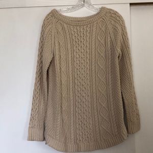 LL Bean Cable Knit Sweater with Zippers